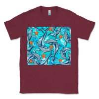 Burgundy humpback whale Classic Tee - BarkalooDesign