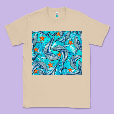 Humpback Whale Classic Tee Designed By Barkaloodesign