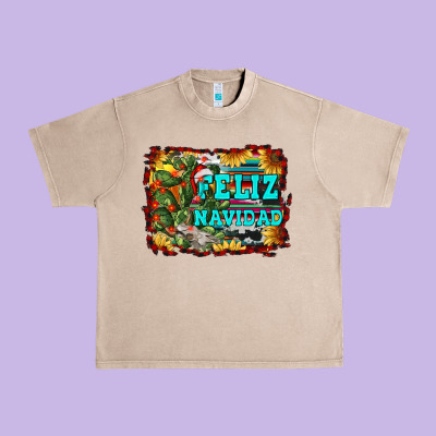 Feliz Navidad Urban Heavy Tee Designed By Ranaportraitstore