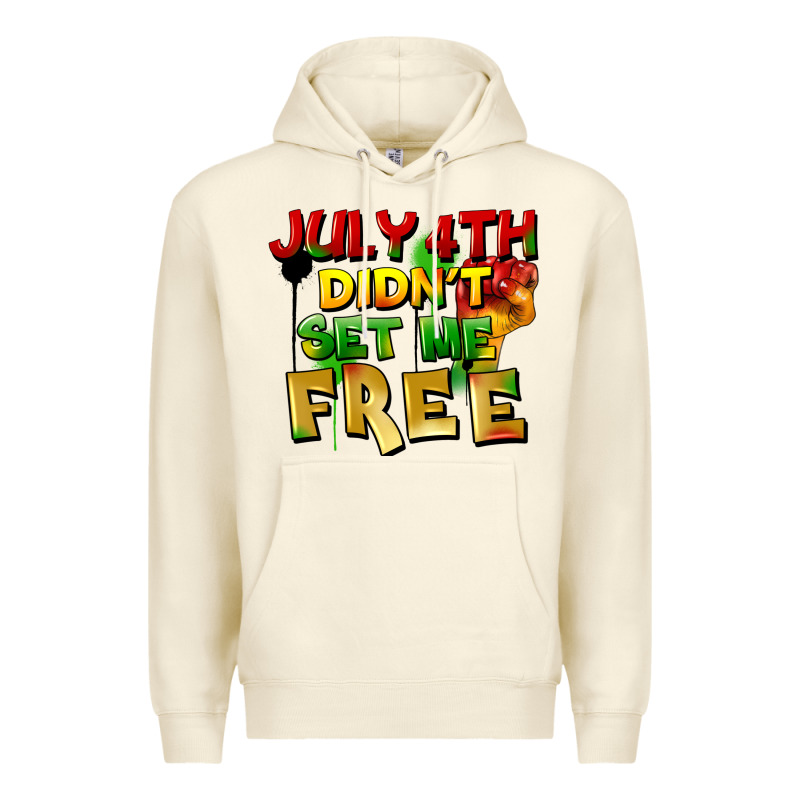 July 4th Didn't Set Me Free Premium Hoodie by FaDigitalArtStudio | Teevron