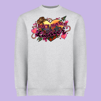 I Don't Smoke But He's Got A Lighter Heavyweight Sweatshirt Designed By Howdyjamesfarm