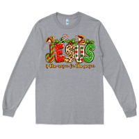 Heather Grey jesus is the reason for the season Long Sleeve Tee - texasbilliewilder
