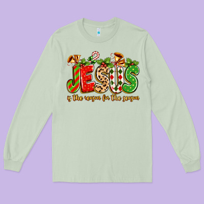 Jesus Is The Reason For The Season Long Sleeve Tee Designed By Texasbilliewilder