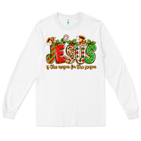 White jesus is the reason for the season Long Sleeve Tee - texasbilliewilder