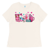 Bone lash hustler with eyelashes coffee cups Ladies Tee - NancyCooperArtShop