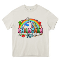 Cream childcare life Heavy Core Tee - MaliasSmallBusiness