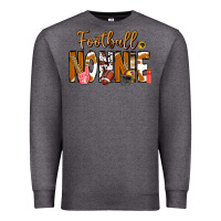 Charcoal Heather football NONNiE Premium Sweatshirt - CowhideDigitalArt