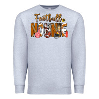 Heather Grey football NONNiE Premium Sweatshirt - CowhideDigitalArt