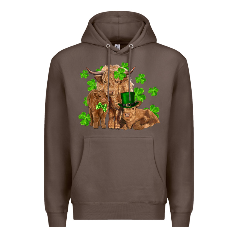 St Patrick's Day Cow Family Premium Hoodie by RanaPortraitStore | Teevron