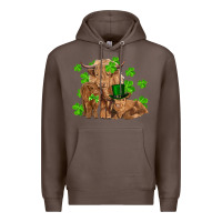 Coffee st patrick's day cow family Premium Hoodie - RanaPortraitStore