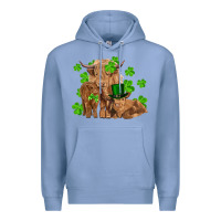 Colony Blue st patrick's day cow family Premium Hoodie - RanaPortraitStore