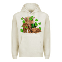 Oatmeal Heather st patrick's day cow family Premium Hoodie - RanaPortraitStore