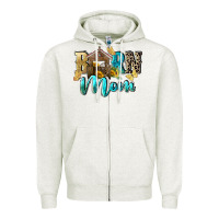 Oatmeal Heather Barn mom Mother's Day Zipper Hoodie - FaDigitalArtStudio