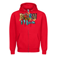 Red Barn mom Mother's Day Zipper Hoodie - FaDigitalArtStudio