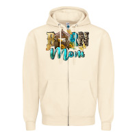 Sandshell Barn mom Mother's Day Zipper Hoodie - FaDigitalArtStudio
