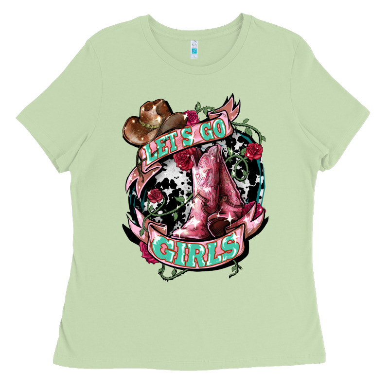 Lets Go Girls Cowboy Boots Cowgirl Ladies Tee by NancyCooperArtShop | Teevron