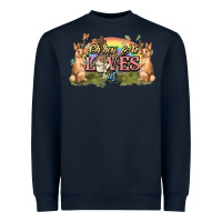 Navy Oh how he loves us cross Easter Day Heavyweight Sweatshirt - HowdyJamesFarm