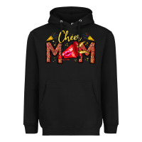 Black cheer mom Heavyweight Hoodie - CowhideDigitalArt
