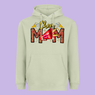 Cheer Mom Heavyweight Hoodie Designed By Cowhidedigitalart