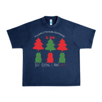 Navy All Want For Christmas is You Just Kidding I Want Cats Urban Heavy Tee - Bettercallsaul