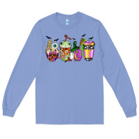 Colony Blue Halloween coffee cups Long Sleeve Tee - NancyCooperArtShop