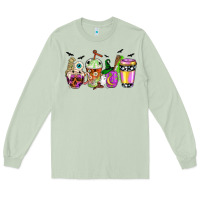 Matcha Halloween coffee cups Long Sleeve Tee - NancyCooperArtShop