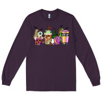 Plum Halloween coffee cups Long Sleeve Tee - NancyCooperArtShop