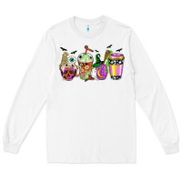 White Halloween coffee cups Long Sleeve Tee - NancyCooperArtShop