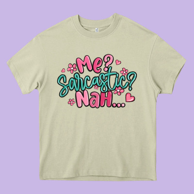 Me Sarcastic Nah... Heavy Core Tee Designed By Maliassmallbusiness