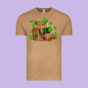 St Patrick's Day Cow Family Vintage Tee Designed By Ranaportraitstore