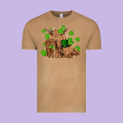 St Patrick's Day Cow Family Vintage Tee Designed By Ranaportraitstore