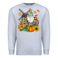 Heather Grey Happy Fall Premium Sweatshirt - CowhideDigitalArt