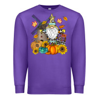 Purple Happy Fall Premium Sweatshirt - CowhideDigitalArt
