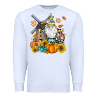 White Happy Fall Premium Sweatshirt - CowhideDigitalArt