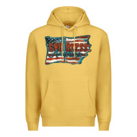 Antique Gold God Bless America Premium Hoodie - FaDigitalArtStudio