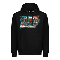 Black God Bless America Premium Hoodie - FaDigitalArtStudio