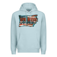 Blue Mist God Bless America Premium Hoodie - FaDigitalArtStudio