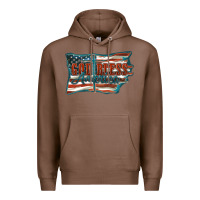 Chestnut God Bless America Premium Hoodie - FaDigitalArtStudio