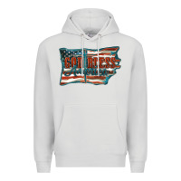 Dove Grey God Bless America Premium Hoodie - FaDigitalArtStudio