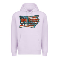 Lilac God Bless America Premium Hoodie - FaDigitalArtStudio