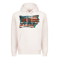 Pale Pink God Bless America Premium Hoodie - FaDigitalArtStudio
