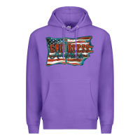 Purple God Bless America Premium Hoodie - FaDigitalArtStudio