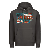Smoke God Bless America Premium Hoodie - FaDigitalArtStudio