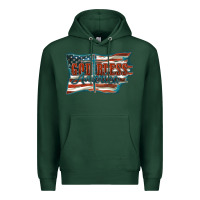 Sports Green God Bless America Premium Hoodie - FaDigitalArtStudio