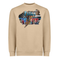 Mushroom Police wife lightning bolt 4th of july Heavyweight Sweatshirt - HowdyJamesFarm