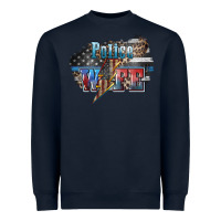 Navy Police wife lightning bolt 4th of july Heavyweight Sweatshirt - HowdyJamesFarm