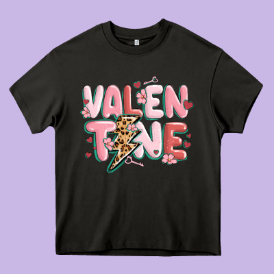 Valentine Heavy Core Tee Designed By Maliassmallbusiness