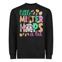Black Little mister hops a lot Easter Day Heavyweight Sweatshirt - HowdyJamesFarm