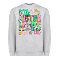 Heather Grey Little mister hops a lot Easter Day Heavyweight Sweatshirt - HowdyJamesFarm