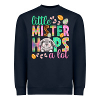 Navy Little mister hops a lot Easter Day Heavyweight Sweatshirt - HowdyJamesFarm